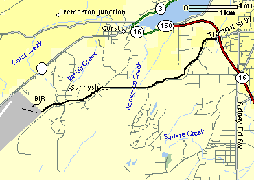 Direction Map to Bremerton International Raceway
